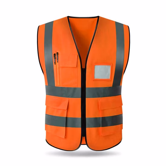 Gilet réfléchissant haute visibilité, gilet Fluorescent brillant de nuit avec poche